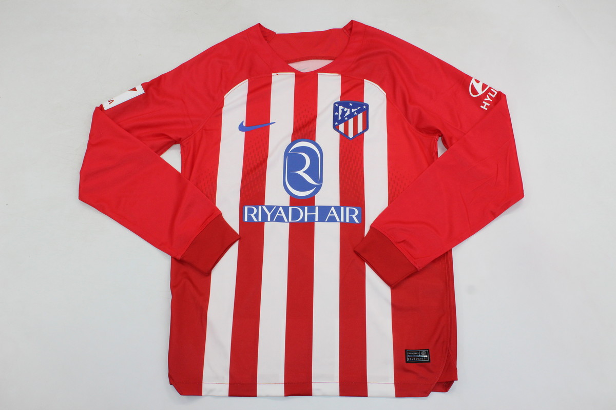 AAA Quality Atletico Madrid 23/24 Home Long Soccer Jersey